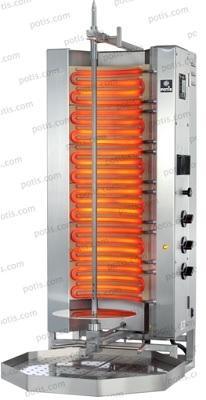 Aparat kebab/gyros, 4 elementi, electric, 50 kg, MU E3-S, POTIS