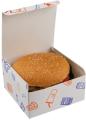 Cutie meniu - Printed Large Square Paperboard Box “Ssupa Snax” 01BC2S COLPAC