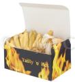 Cutie meniu - Printed Small Rectangular Paperboard Box ‘Tasty ‘n’ Hot’ 01FC0TH2 COLPAC