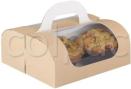 Cutie prajituri –Portable box with handle (kraft) 01HOMESW COLPAC