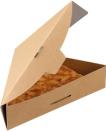 Cutie prajituri –Slice Tray with Lid, Kraft 01PT1LKR COLPAC