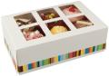 Cutie prajituri –White Paperboard Six Cake Box with window & insert 01CAKE6 COLPAC
