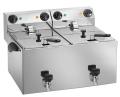 Friteuza dubla 10+10 litri cu robinet, top, electrica, FRE100L