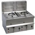 Friteuza dubla 10+10 litri cu robinet, top, gaz, CFG102, CASSELIN