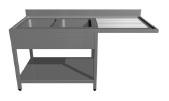 Spalator 2 cuve cu picurator, polita si spatiu masina spalat 1600x700x850#1