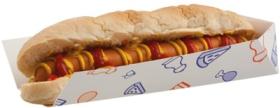 Cutie sandwich -Printed Large Hot Dog Open Ended Tray “Ssupa Snax”–25cm 01HD3S COLPAC#1