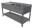 Spalator 2 cuve cu polita si picurator 1800x700x850#1