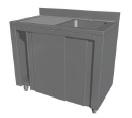 Spalator 1 cuva, tip dulap cu usi glisante si picurator 1200x700x850#1