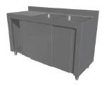 Spalator 2 cuve, tip dulap cu usi glisante si picurator 1800x700x850#1