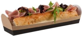 Cutie sandwich -Paperboard Open Baguette Tray (grey) ‘Cafe Today’ 01BG2RSG COLPAC#1