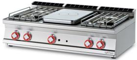 Plita solida/miez refractar cu 4 arzatoare, top, gaz, linia 700, TP4T-712GP LOTUS#1