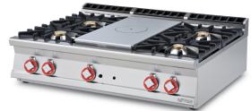 Plita solida/miez refractar cu 4 arzatoare, top, gaz, linia 900, TP4T-912G LOTUS#1