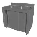 Spalator 2 cuve, tip dulap cu usi glisante 1200x700x850#1