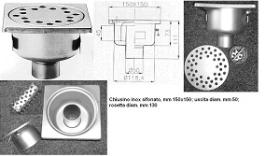 Sifon inox de pardoseala cu iesire verticala C1550R#1