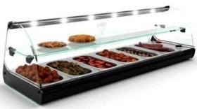 Vitrina expunere calda bain marie, cu geam curbat, top, C26L SAYL#1
