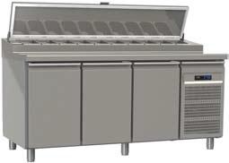 Masa preparare pizza/salate cu blat inox PK 182 CNS K+T#1