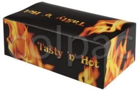 Cutie meniu - Printed Large Rectangular Paperboard Box ‘Tasty ‘n’ Hot’ 01FC3TH2 COLPAC#1