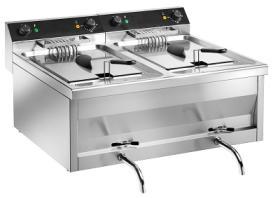 Friteuza dubla 12+12 litri cu robinet, top, electrica, FRE120L#1