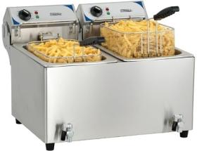 Friteuza dubla 10+10 litri cu robinet, top, electrica, CFEV102B, CASSELIN#1