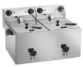 Friteuza dubla 10+10 litri cu robinet, top, electrica, FRE100L#1