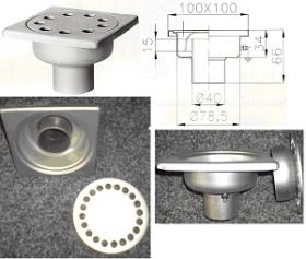Sifon inox de pardoseala cu iesire verticala C1040R#1