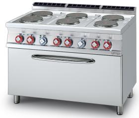 Masina gatit 6 plite rotunde+cuptor mare, electrica, linia 700, CF6-712ET, LOTUS#1