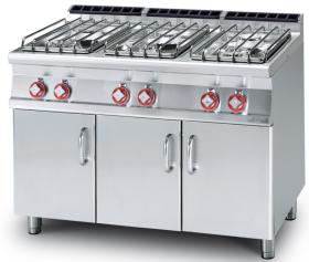 Masina gatit 6 arzatoare cu suport deschis, gaz, linia 700, PC-712GP, LOTUS#1