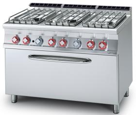 Masina gatit 6 arzatoare+cuptor mare, gaz, linia 700, CF6-712GP, LOTUS#1