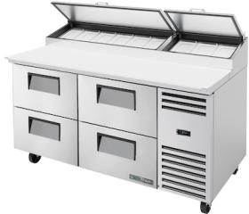 Masa frigorifica pizza, 4 sertare, TPP-AT-67D-4-HC, TRUE#1