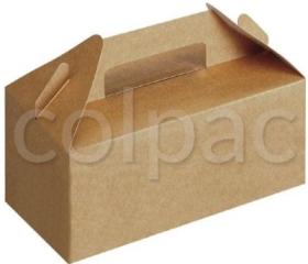 Cutie sandwich - Kraft Paperboard Carry Pack Box – Small 01CPOKRA COLPAC#1