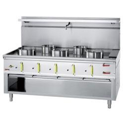 Masina gatit tip wok cu sistem spalare, 5 arzatoare, gaz CHINA/5L DIAMOND#1