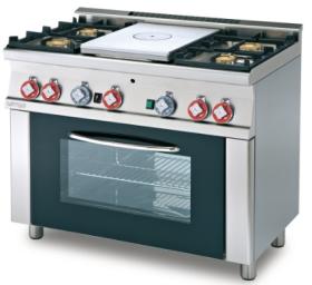 Plita solida/miez refractar+4 arzatoare gaz cu, cuptor electric, linia 600, TPF4-610GEM LOTUS#1