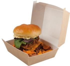 Cutie Burger -Savori™ Paperboard Hot Food Clamshell Box 04CSB1CK COLPAC#1