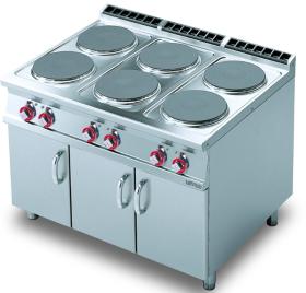 Masina gatit 6 plite rotunde cu suport deschis, electrica, linia 900, PC-912ET, LOTUS#1