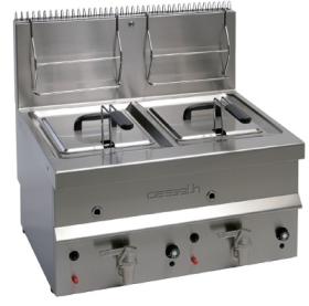 Friteuza dubla 10+10 litri cu robinet, top, gaz, CFG102, CASSELIN#1