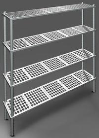 Rastel cu 4 polite pentru camere frigorifice, 800x400x1600, SA8040160-4#1