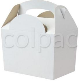 Cutie sandwich - White paperboard box with handle 01MBWHIT COLPAC#1