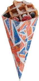 Articole street food -British Flag Printed Paperboard Cone ‘Smitten About Britain’ 01CO1UN COLPAC#1