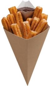 Articole street food -Small kraft cone with dip corner 01COS1KR COLPAC#1