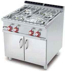 Masina gatit 4 arzatoare cu suport deschis si cuva cu apa, gaz, linia 700, PCA-78GP, LOTUS#1