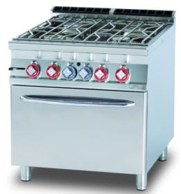Masina gatit 4 arzatoare, cuva apa + cuptor GN 2/1,gaz, linia 900 CFA4-98G LOTUS#1