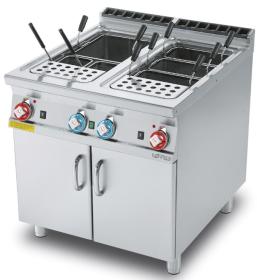 Masina fiert/gatit paste 2 cuve, gaz, cu dulap inchis, linia 900 CP-98G LOTUS#1