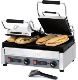 Contact grill, dublu, baza neteda, CGP2RLPT, CASSELIN#1
