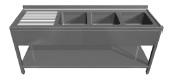 Spalator 3 cuve cu picurator si polita 1900x600x850#1