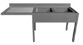 Spalator 2 cuve cu picurator si spatiu masina spalat 1600x700x850#1