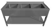 Spalator 3 cuve cu polita 1400x600x850#1
