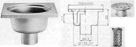 Sifon inox de pardoseala cu iesire verticala C2063R#1