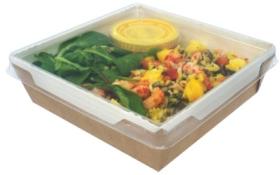 Caserole -Square Fuzione open tray and plastic lid -870 ml 01FUZSQT COLPAC#1