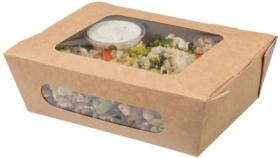 Bol Salata -Zest – Kraft Paperboard Tuck-Top Window Pack -825 ml 01SP1KC COLPAC#1