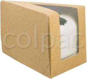 Cutie prajituri –Kraft Large Paperboard Cake Slice Wedge with window 01LPIECE COLPAC#1